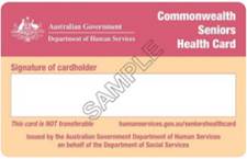 Commonwealth Seniors Health Card example